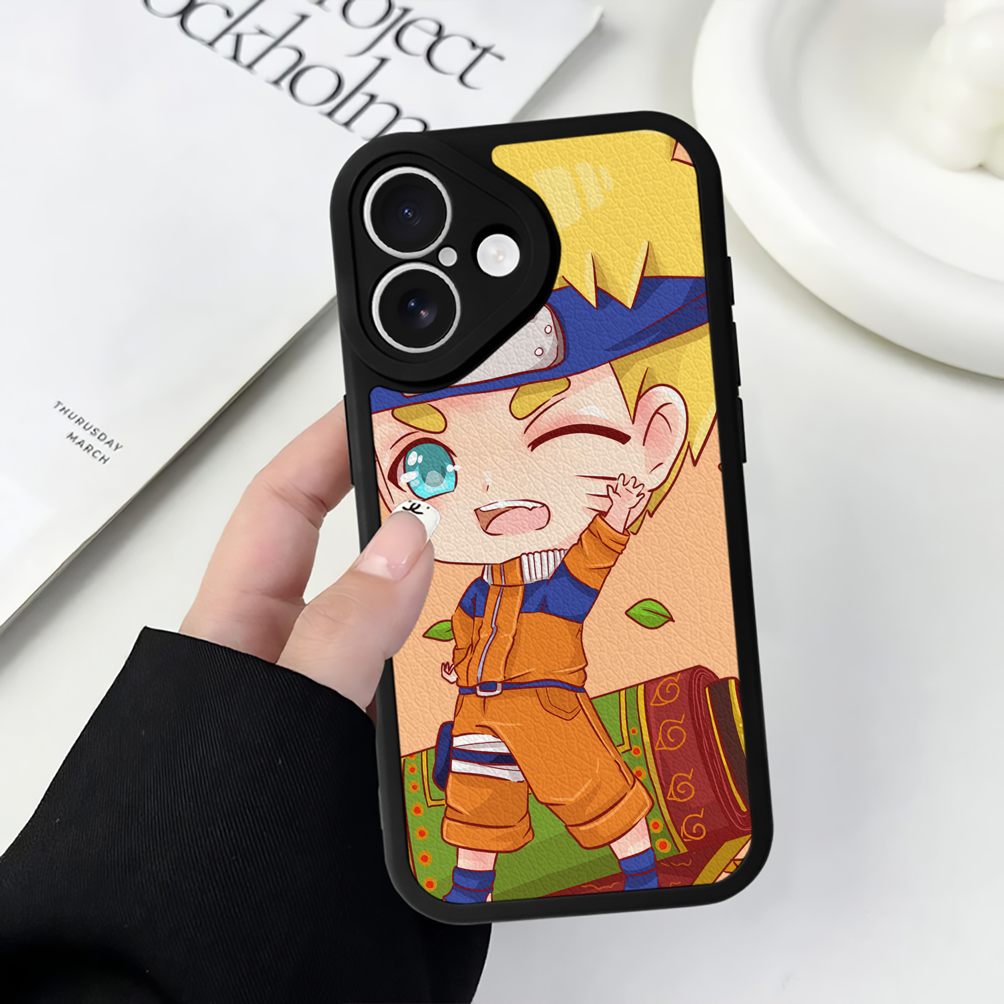 （画像用） NARUTO -ナルト- NARUTO -ナルト- 疾風伝 【iPhone 16シリーズ対応】シリコンスマホケース（レザー調） 材質：シリコン